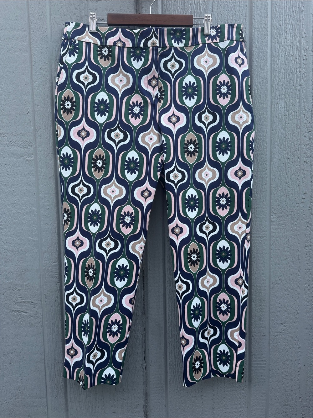 Boden Patterned Slim Cropped Pants